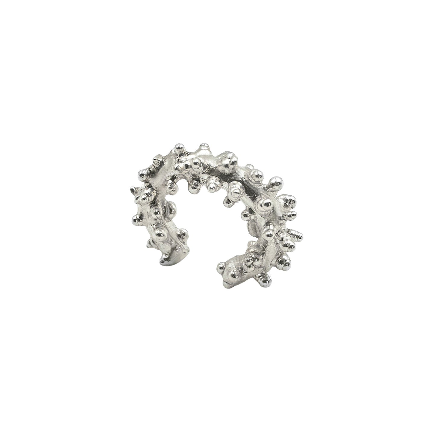 CSST01 // Pendiente de plata brillante con burbujas