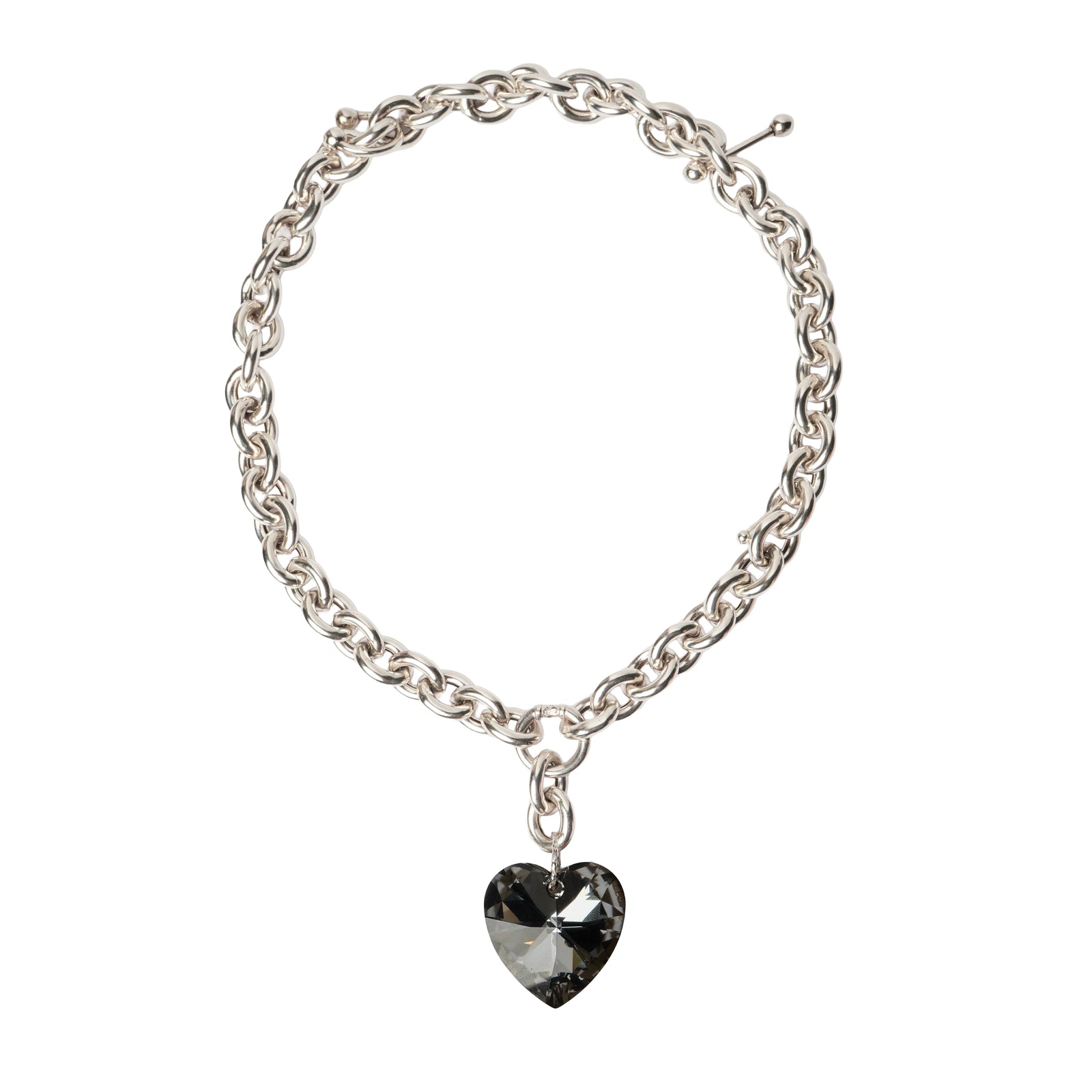 Cœur Chain Necklace — Black