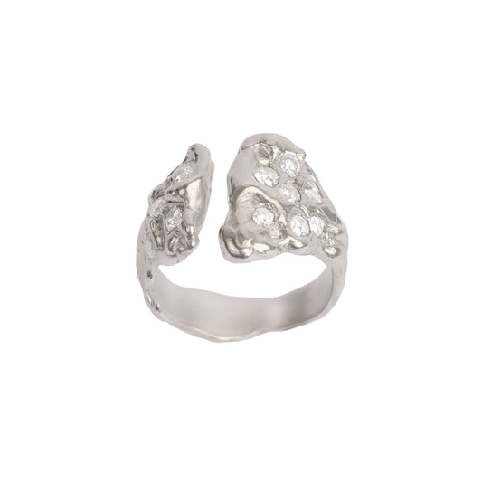 RSST09 // Chunky open ring w/ 11 zirconia stones