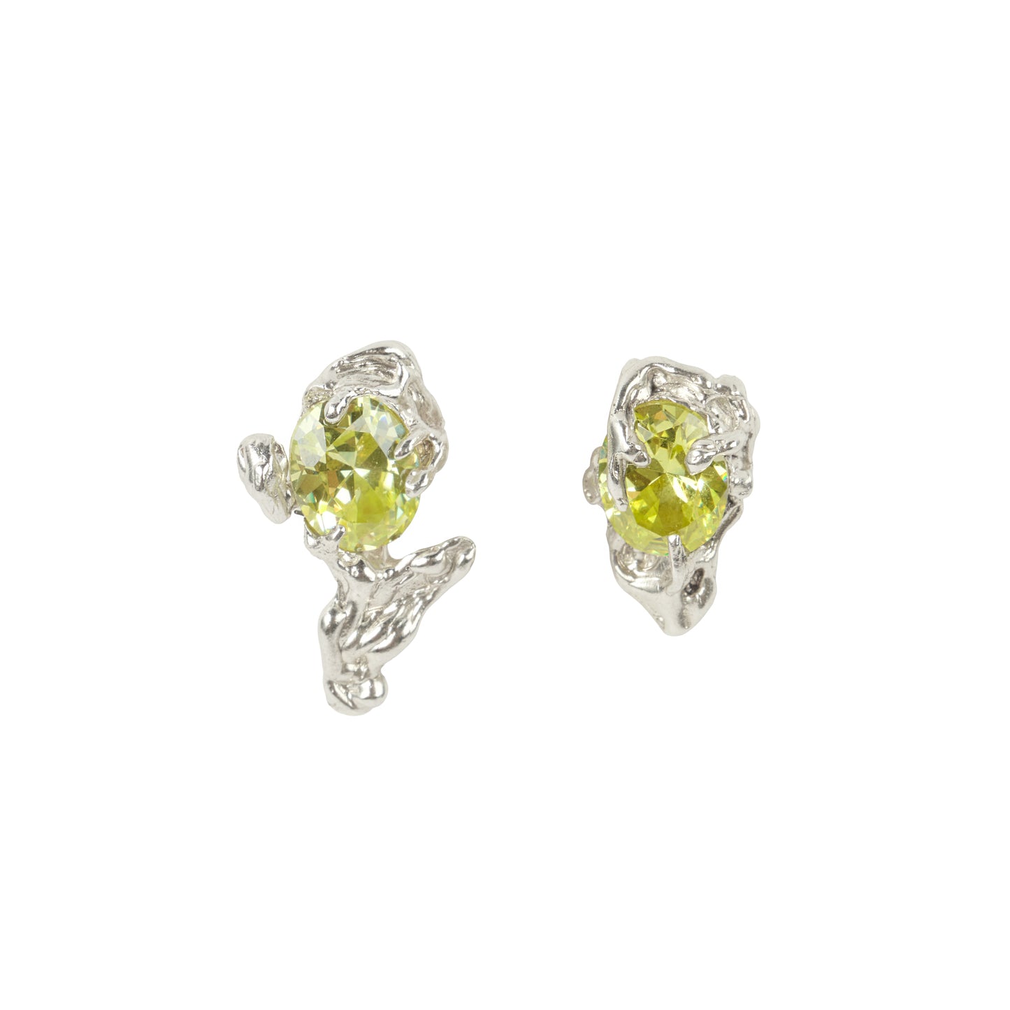 ESST04 // Twin Silver Earrings With Zirconia Stone
