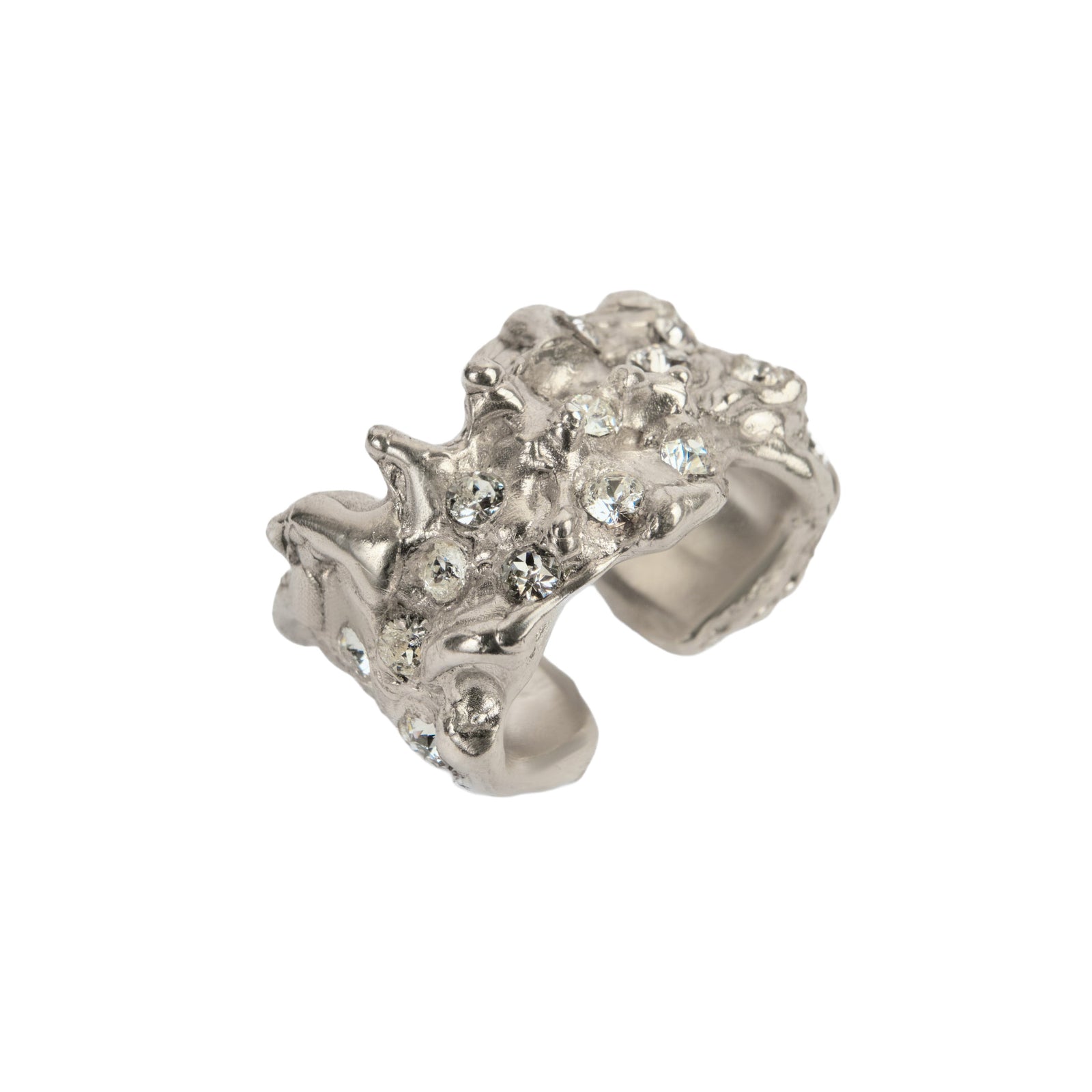 Le Spark Cuff — Silver, sculptural ear cuff, no piercing needed