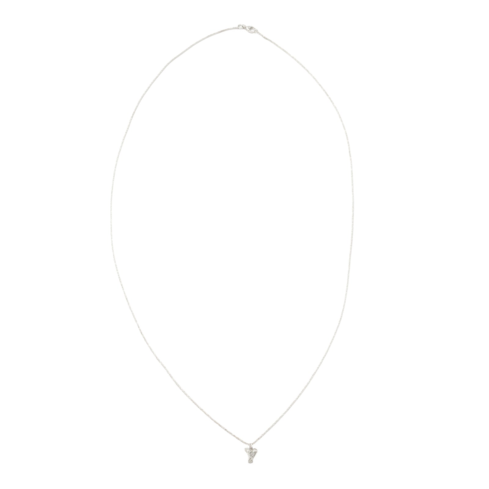 Fleurlette Pendant — Silver, delicate flower pendant with zirconia