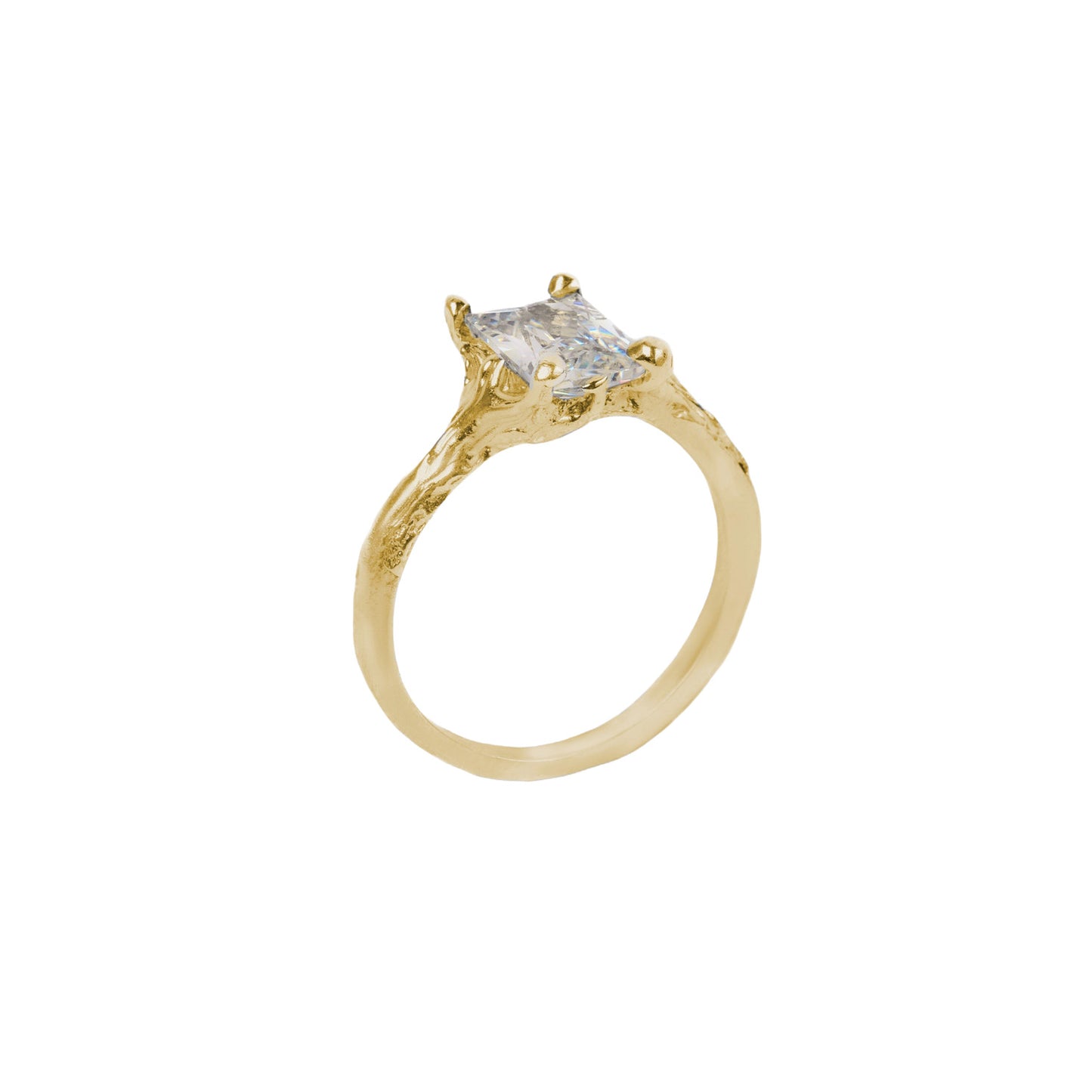 RWE01 // Engagement ring with a rectangular stone