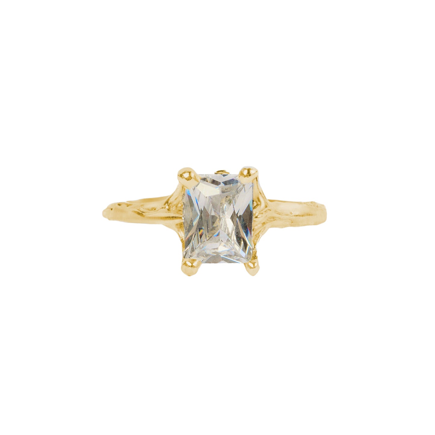 RWE01 // Engagement ring with a rectangular stone