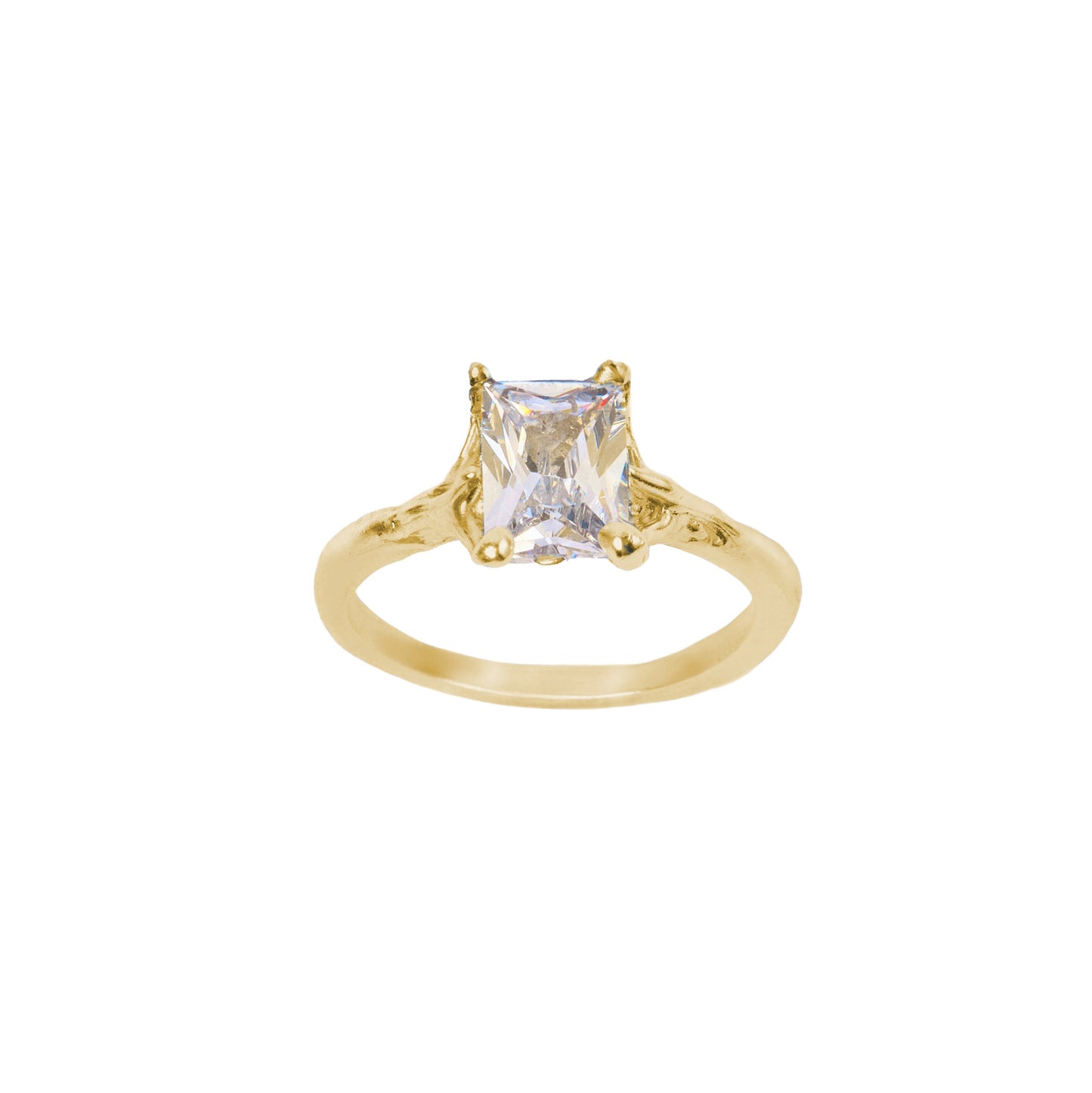 RWE01 // Engagement ring with a rectangular stone