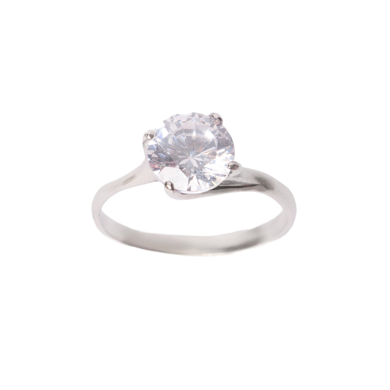 Between Us Ring — Silver, alternative engagement ring with micro-asymmetry
