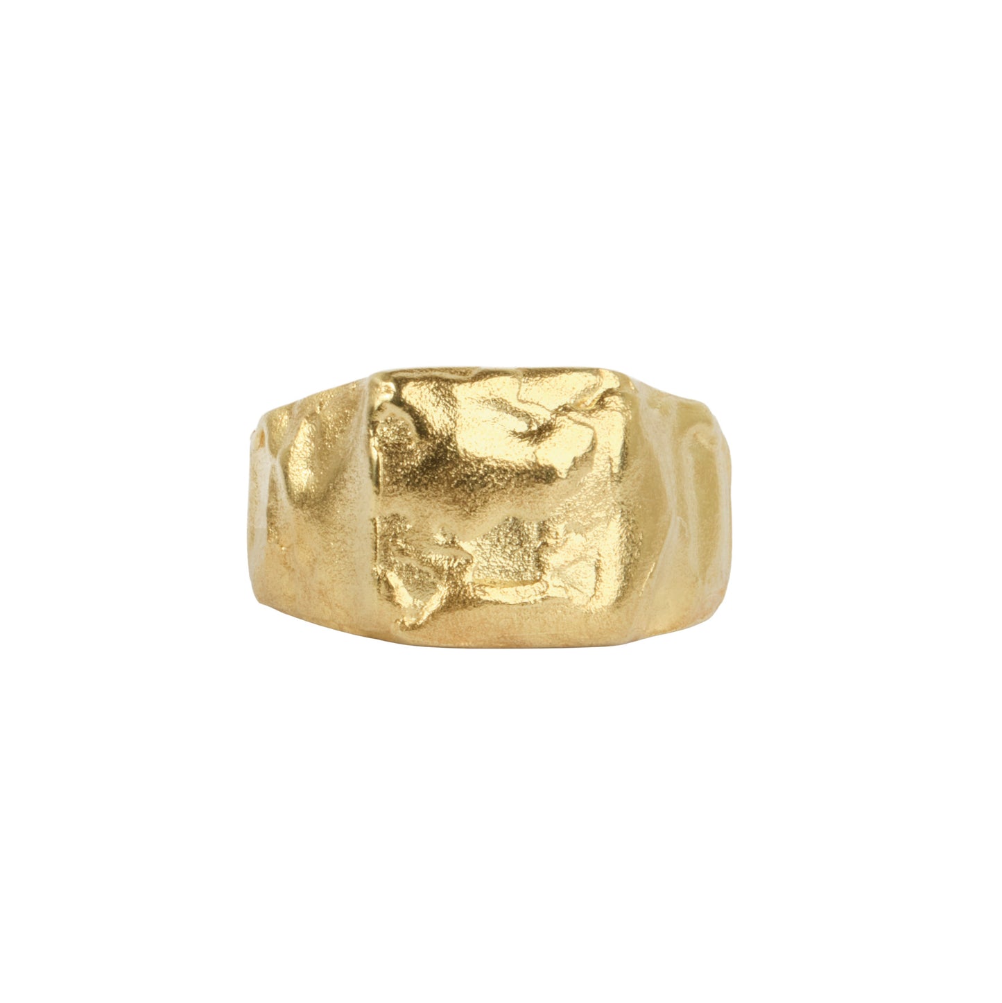 Solid Square Signet Ring Gold
