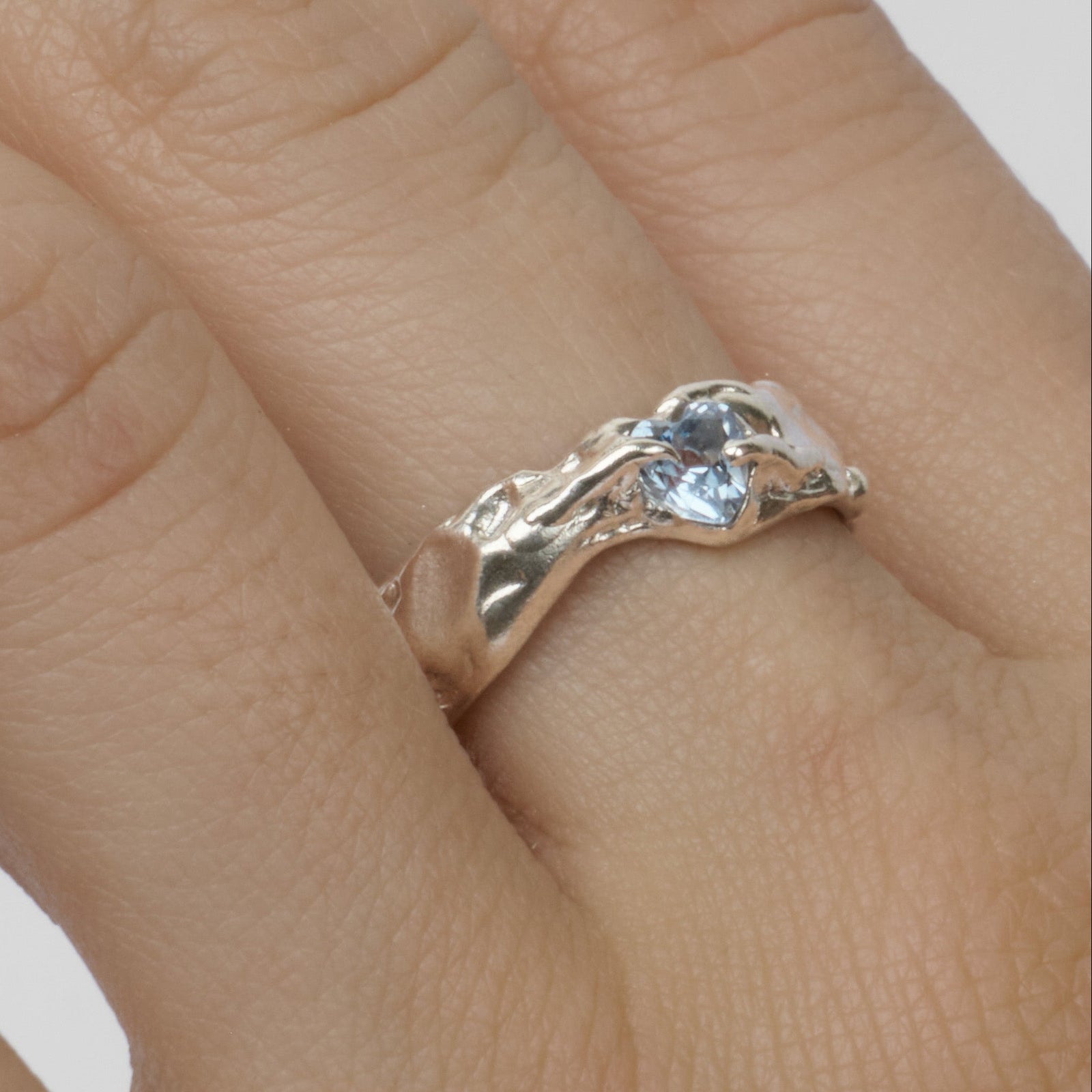 Frozen Heart Ring — Silver