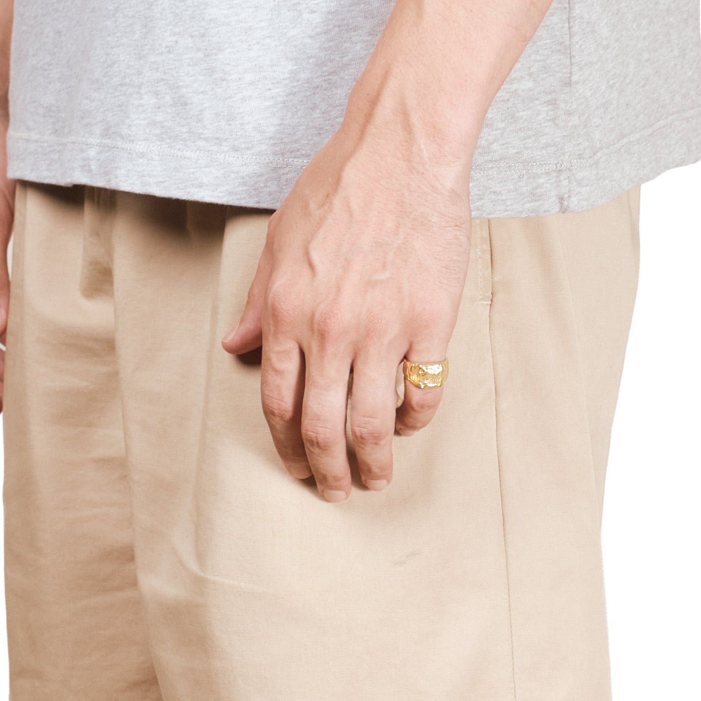 Solid Square Signet Gold