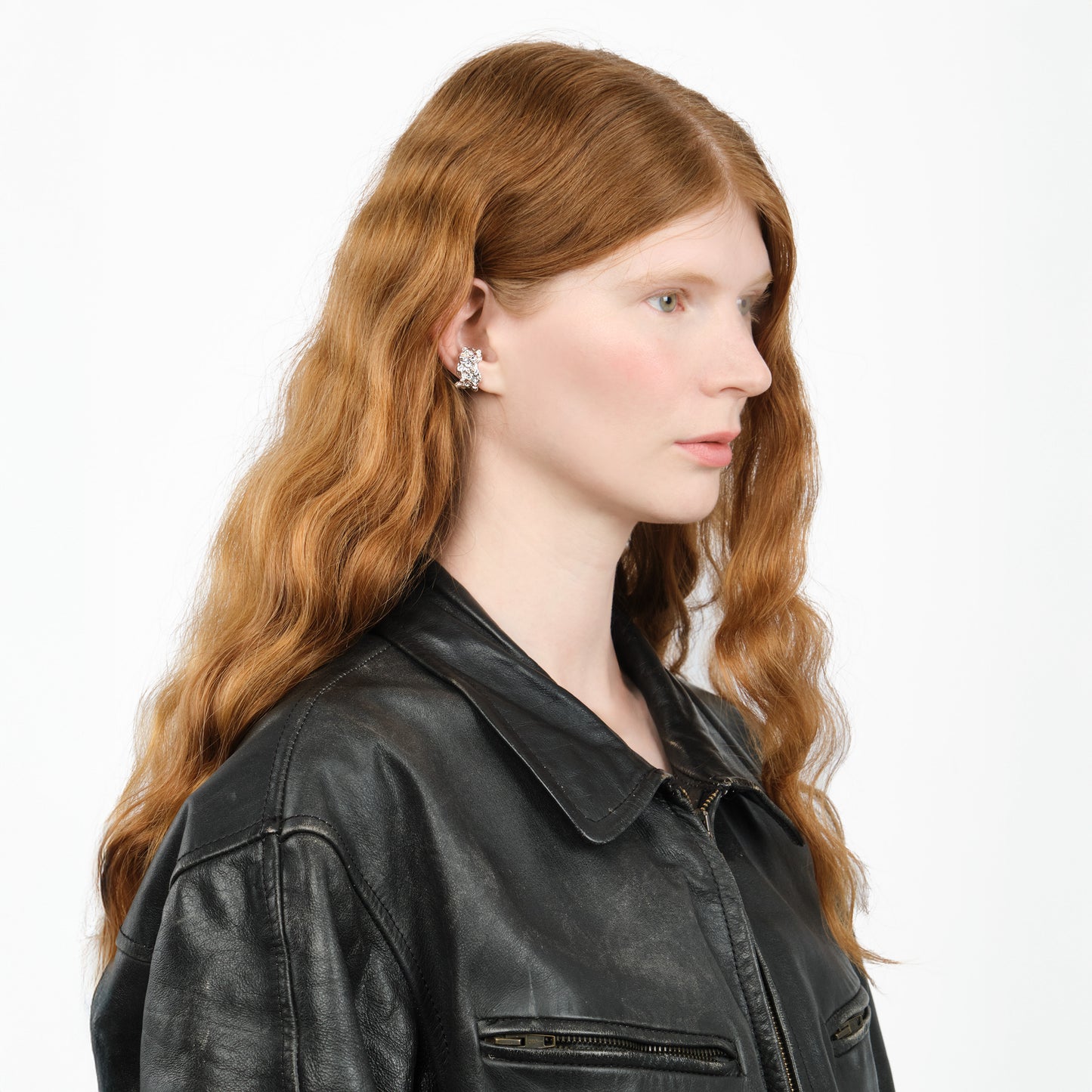 CFW01 // Melting Chunky Ear Cuff With Swarowski Crystals