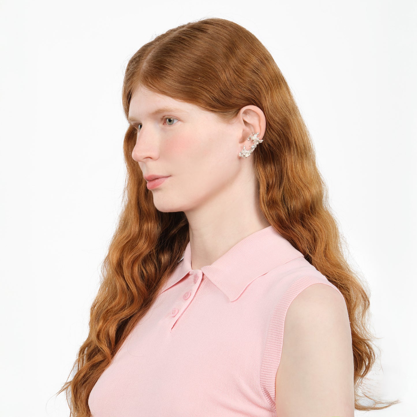 CSSE01 // Silver Hybrid Melting Ear Cuff / Earring