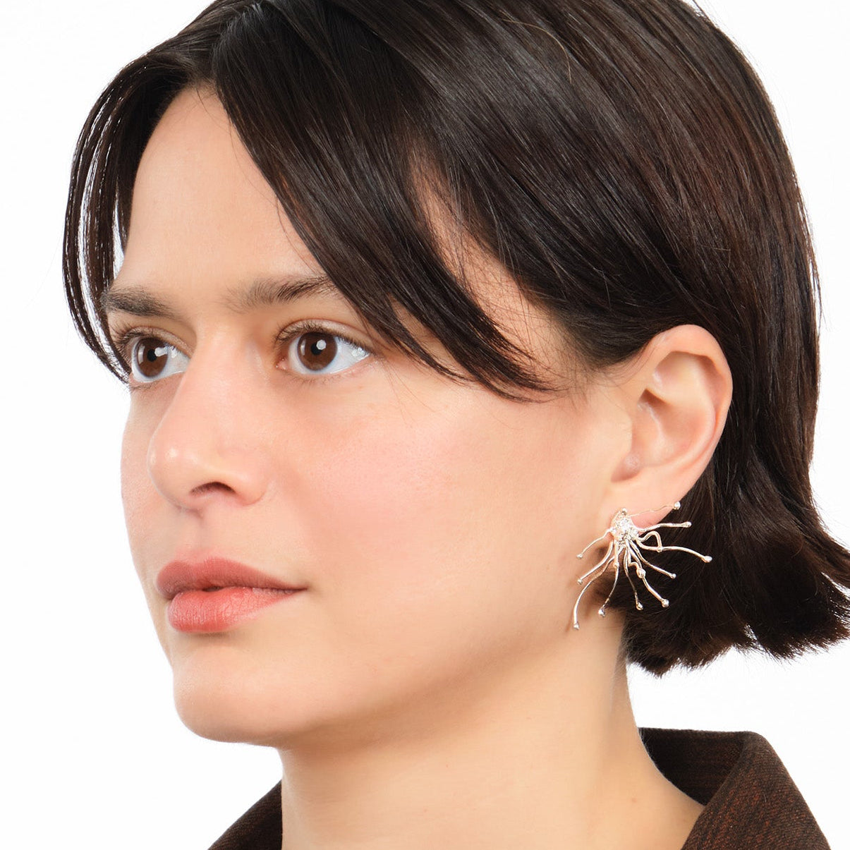 ESST05 // Silver Seaweed Earrings Ten Antennas