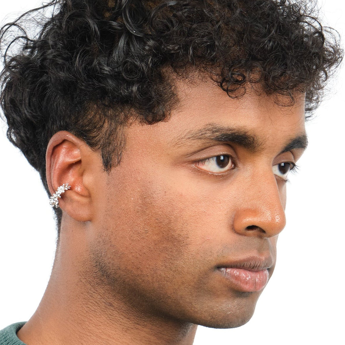 Mini Bubbles Ear Cuff — sterling silver ear cuff with bubble texture, no piercing needed