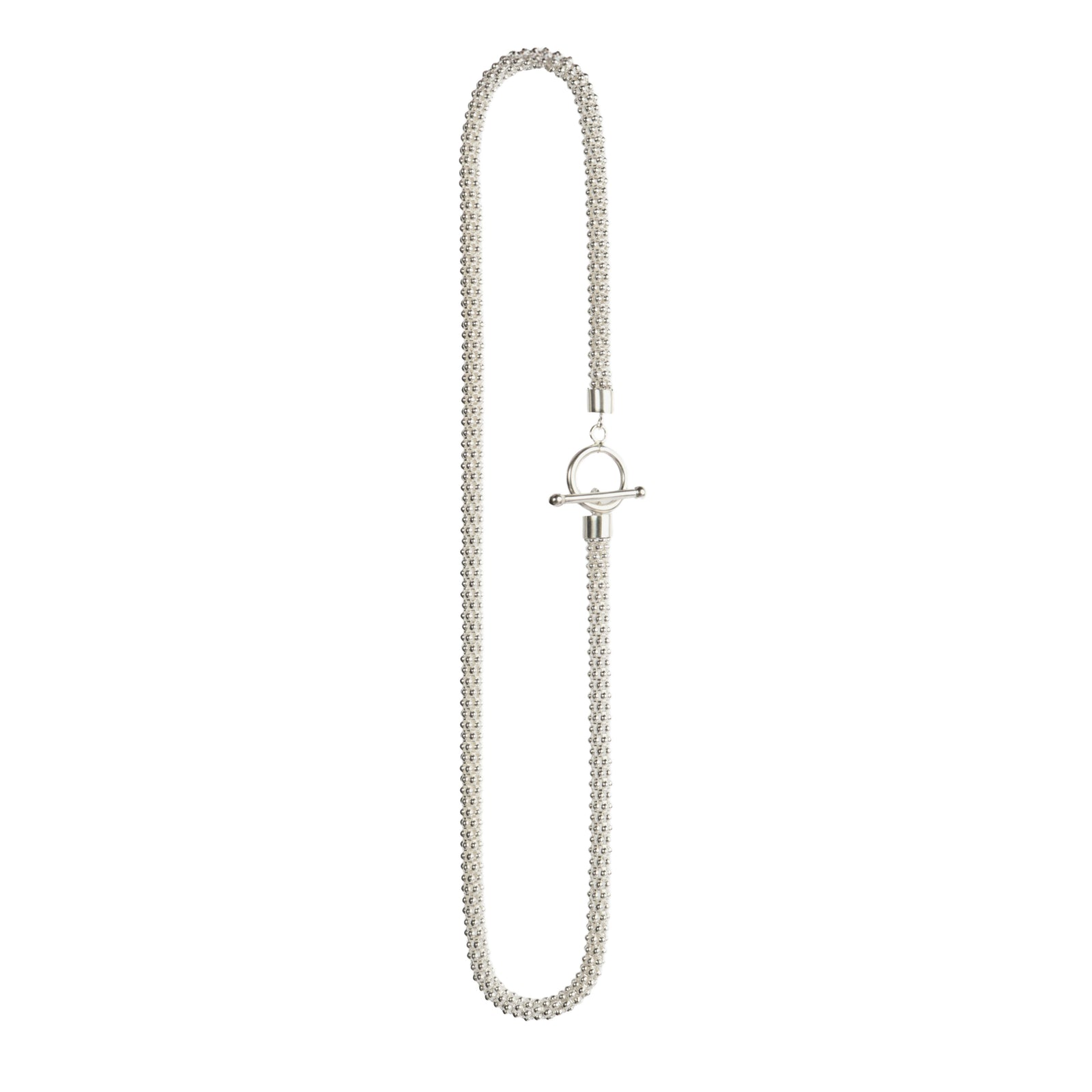 Spaghetti Necklace — textured sterling silver chain necklace, unisex