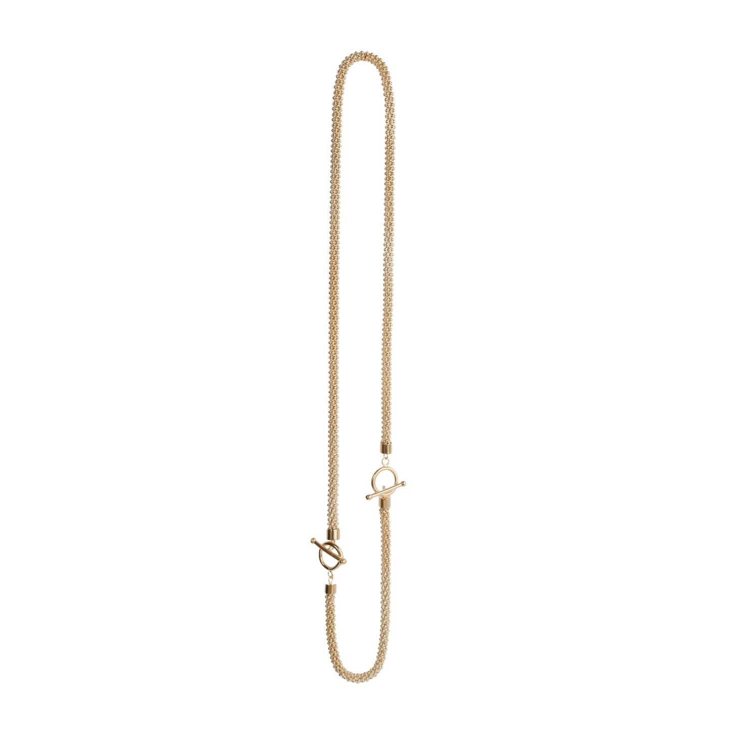 NBSST04 // Modular set of toggle clasp silver necklace and bracelet
