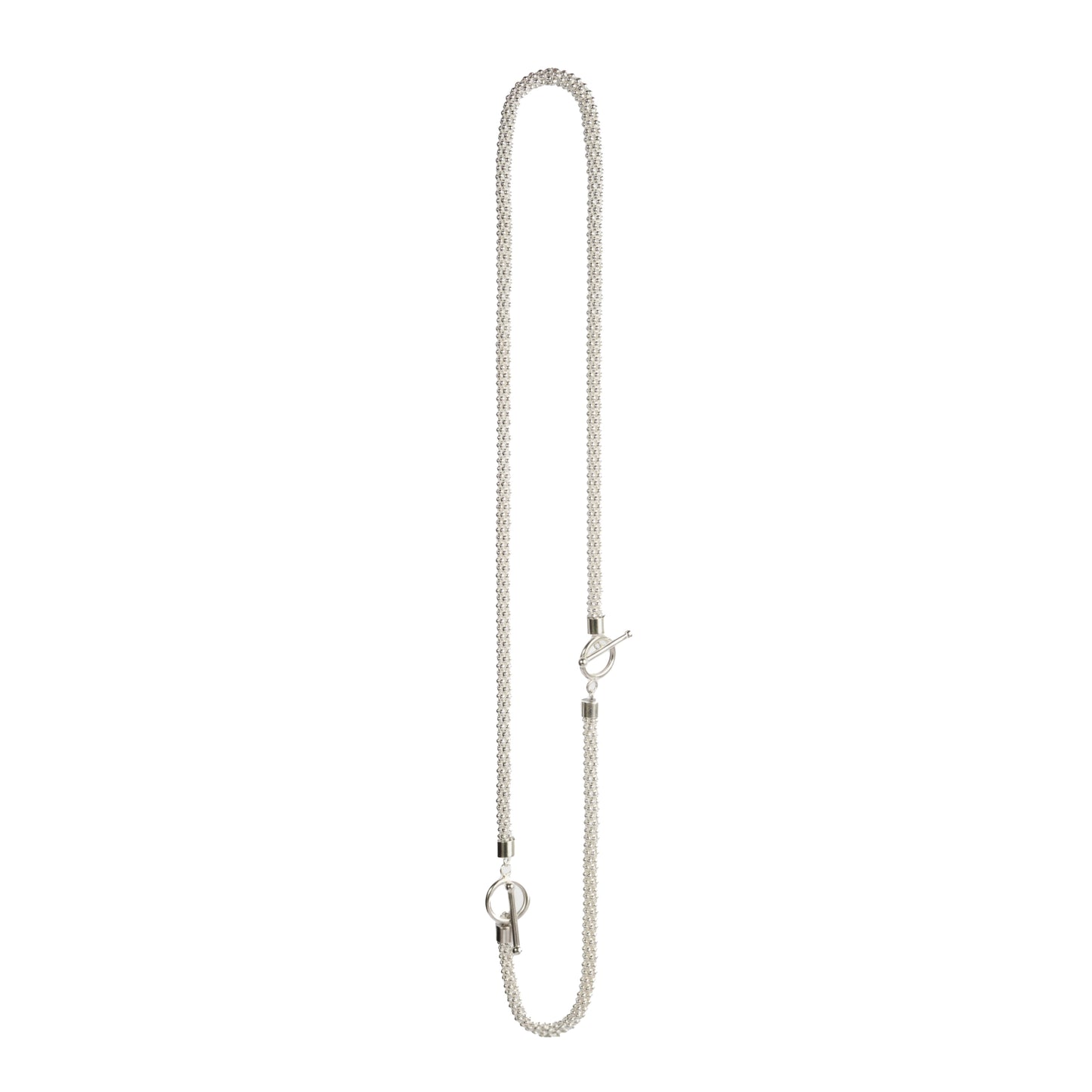 NBSST04 // Modular set of toggle clasp silver necklace and bracelet