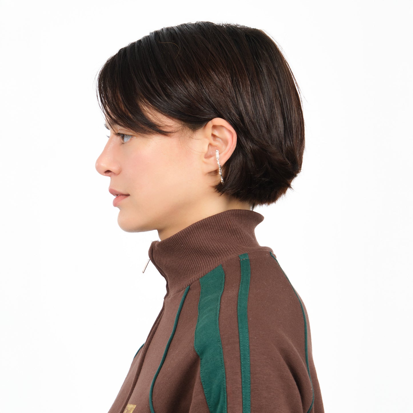 CSST02 // Silver Curling Ear Cuff Ten Antennas