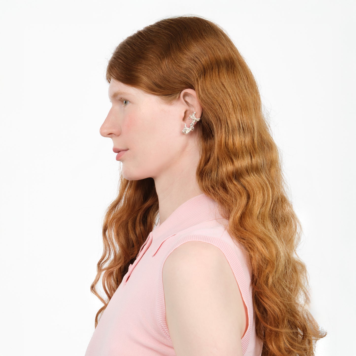 CSSE01 // Silver Hybrid Melting Ear Cuff / Earring