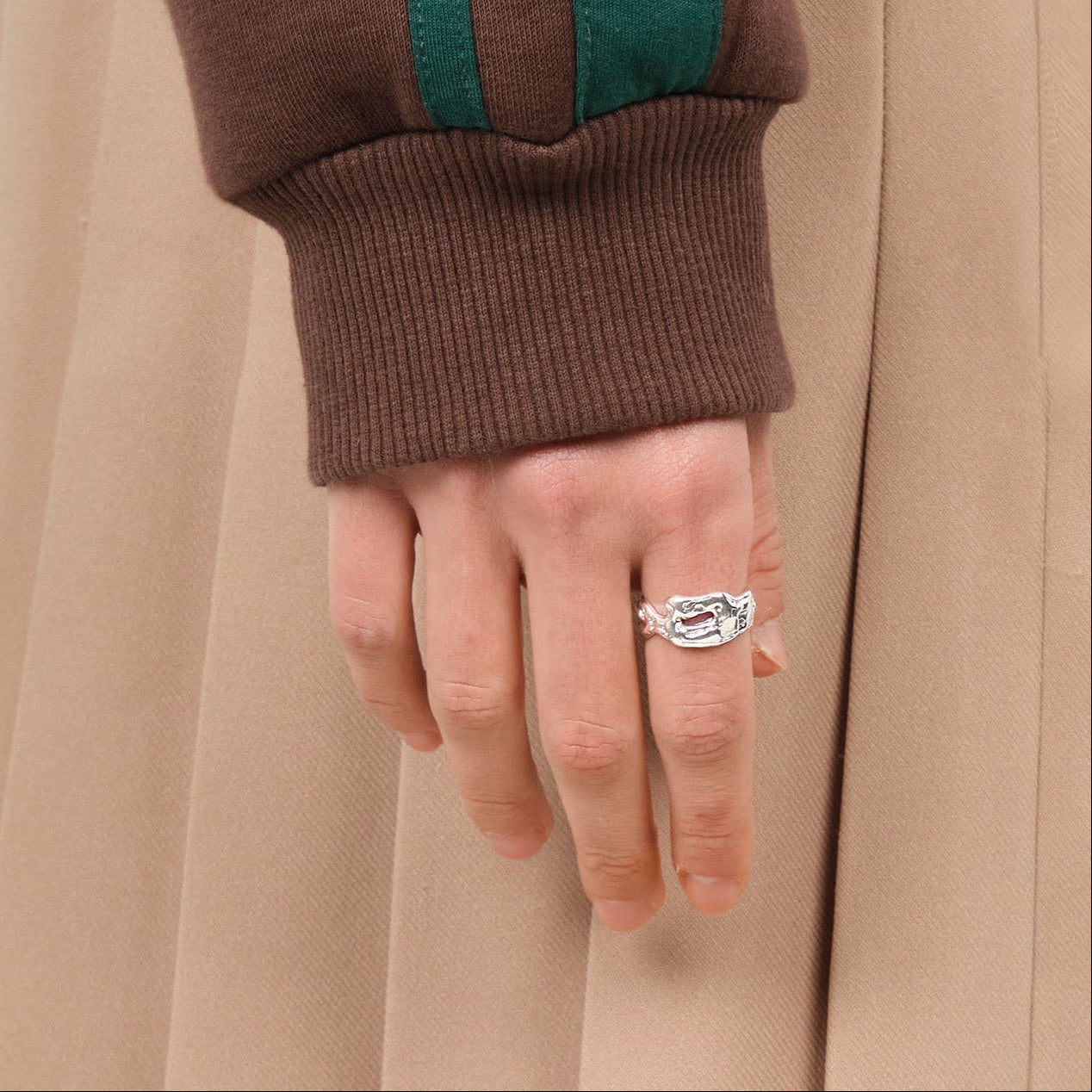 Molten Ring — Sterling silver