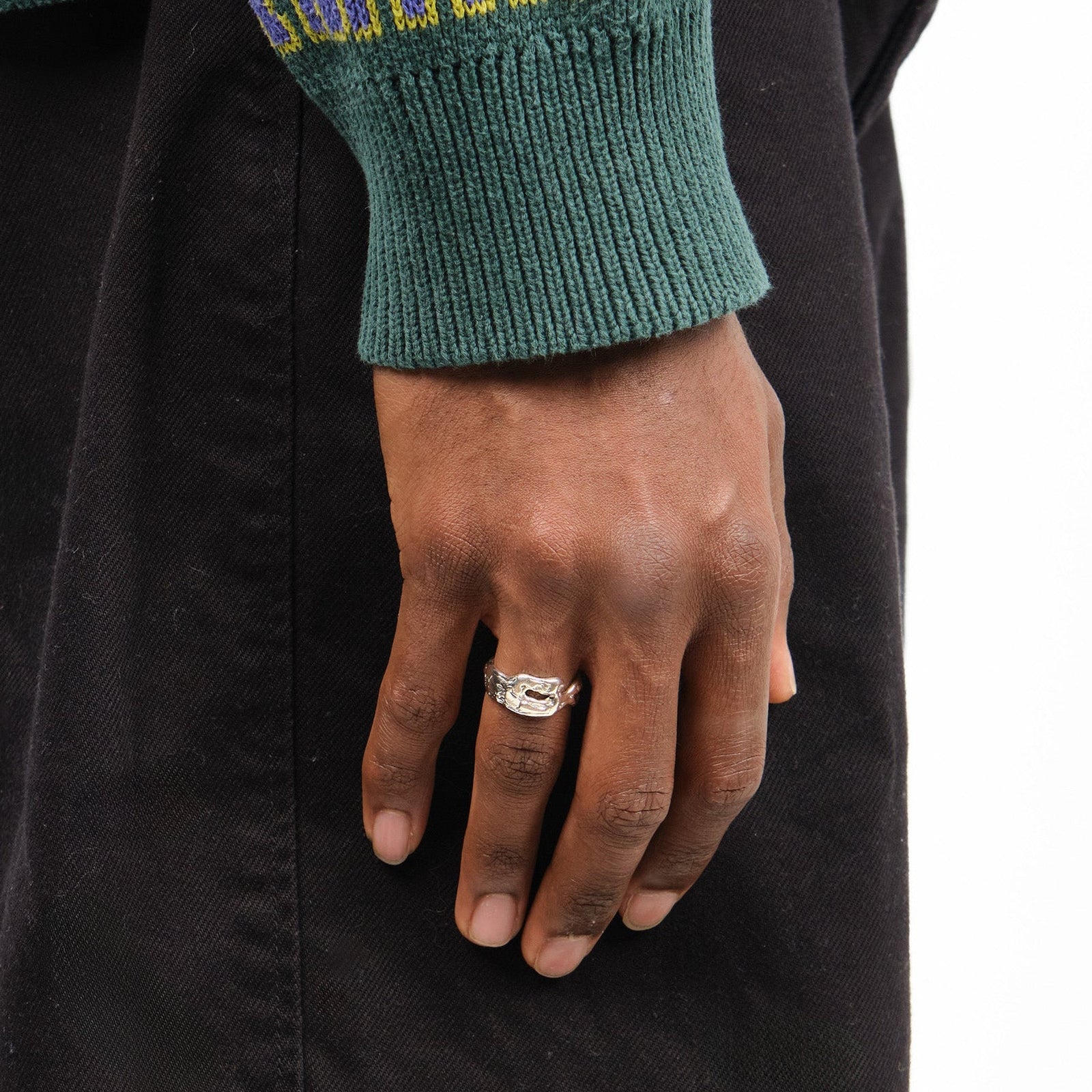 Molten Ring — Sterling silver