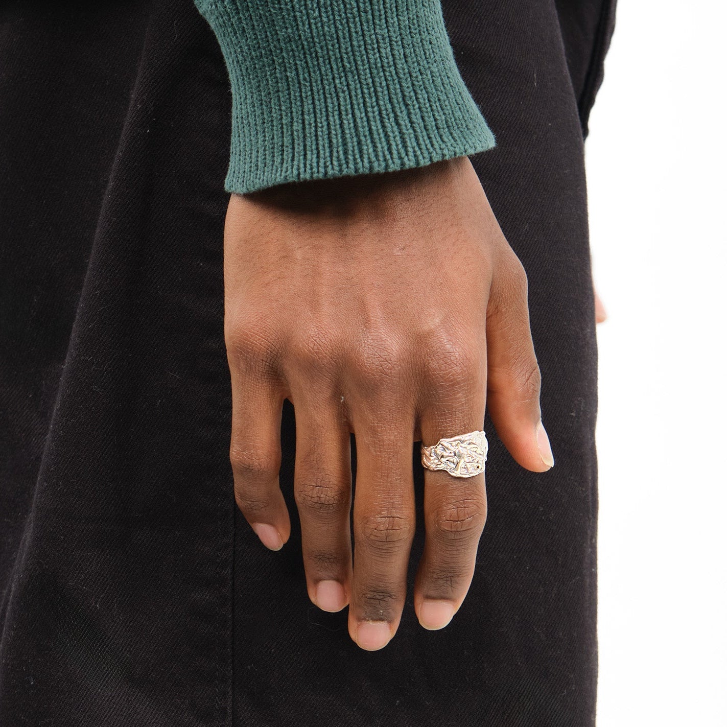 Solid Molten Ring — Sterling silver