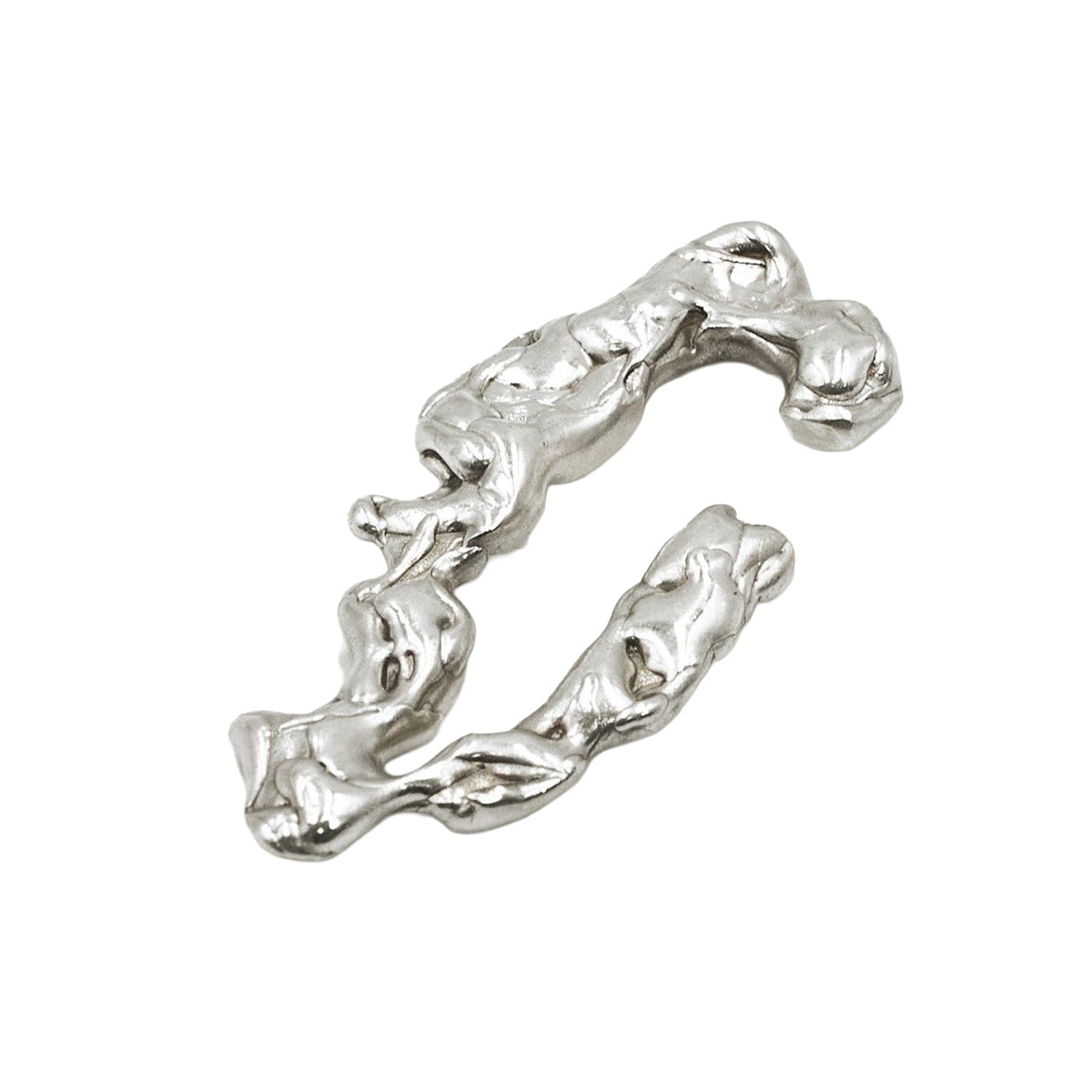 Curl Cuff — Silver, sculptural ear cuff, no piercing needed