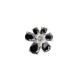 Fleur Brut Cuff — Silver, floral ear cuff, no piercing needed