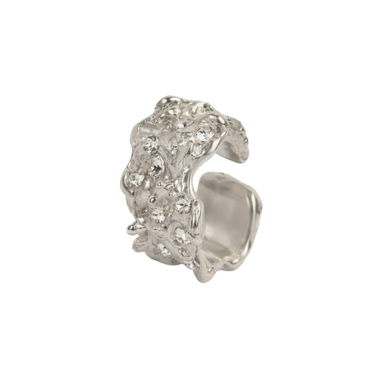 CFW01 // Melting Chunky Ear Cuff With Swarowski Crystals
