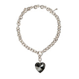 Cœur Chain Necklace — Black