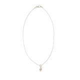 Fleurlette Pendant — Silver, delicate flower pendant with zirconia