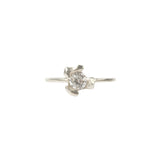 Fleurlette Ring — Silver, delicate flower ring with zirconia