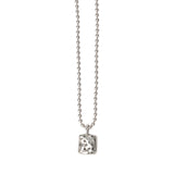 À Points Pendant — Silver, engraved sculptural pendant