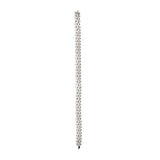 Spaghetti Long Earrings — Silver, textured chain drop earrings