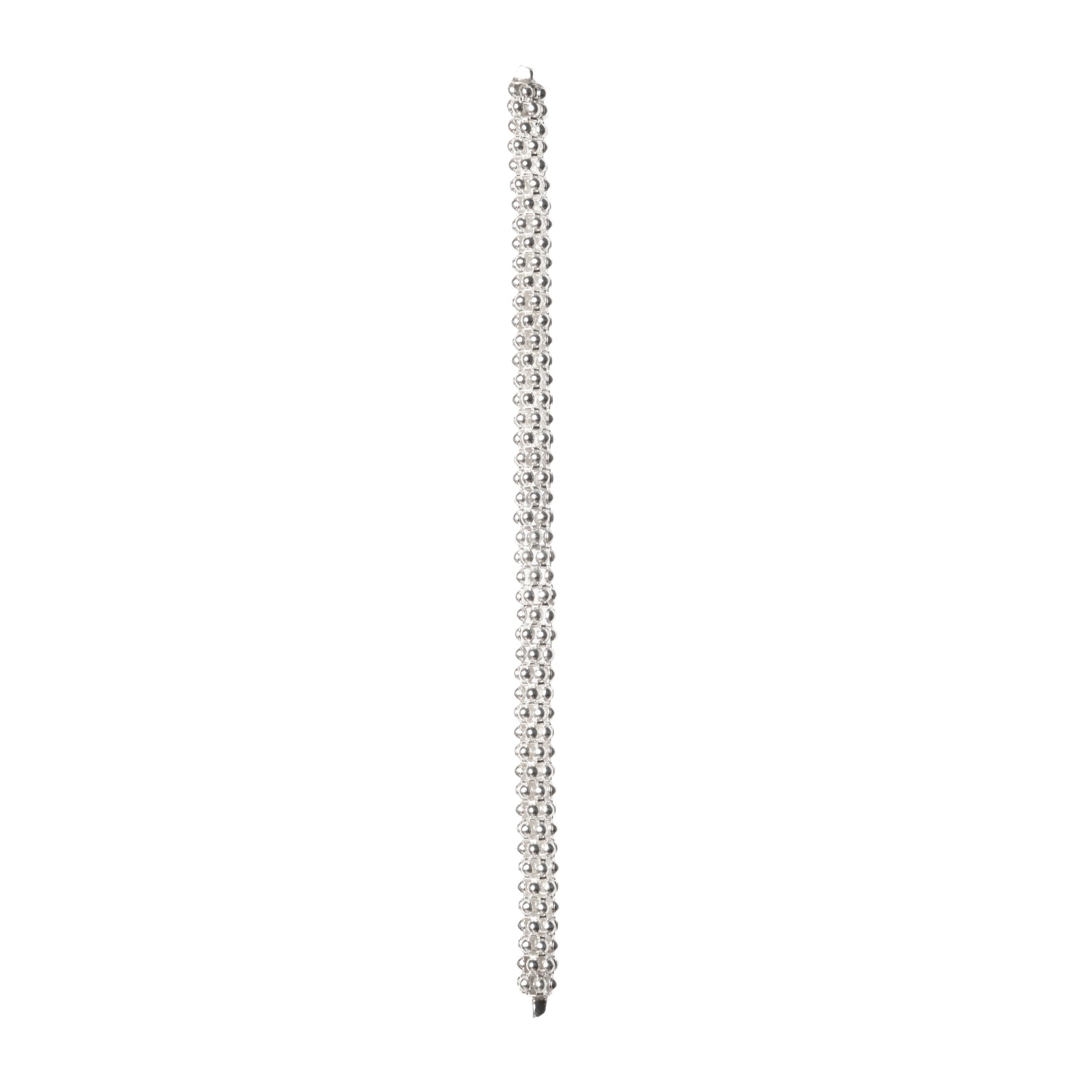 Spaghetti Long Earrings — Silver, textured chain drop earrings