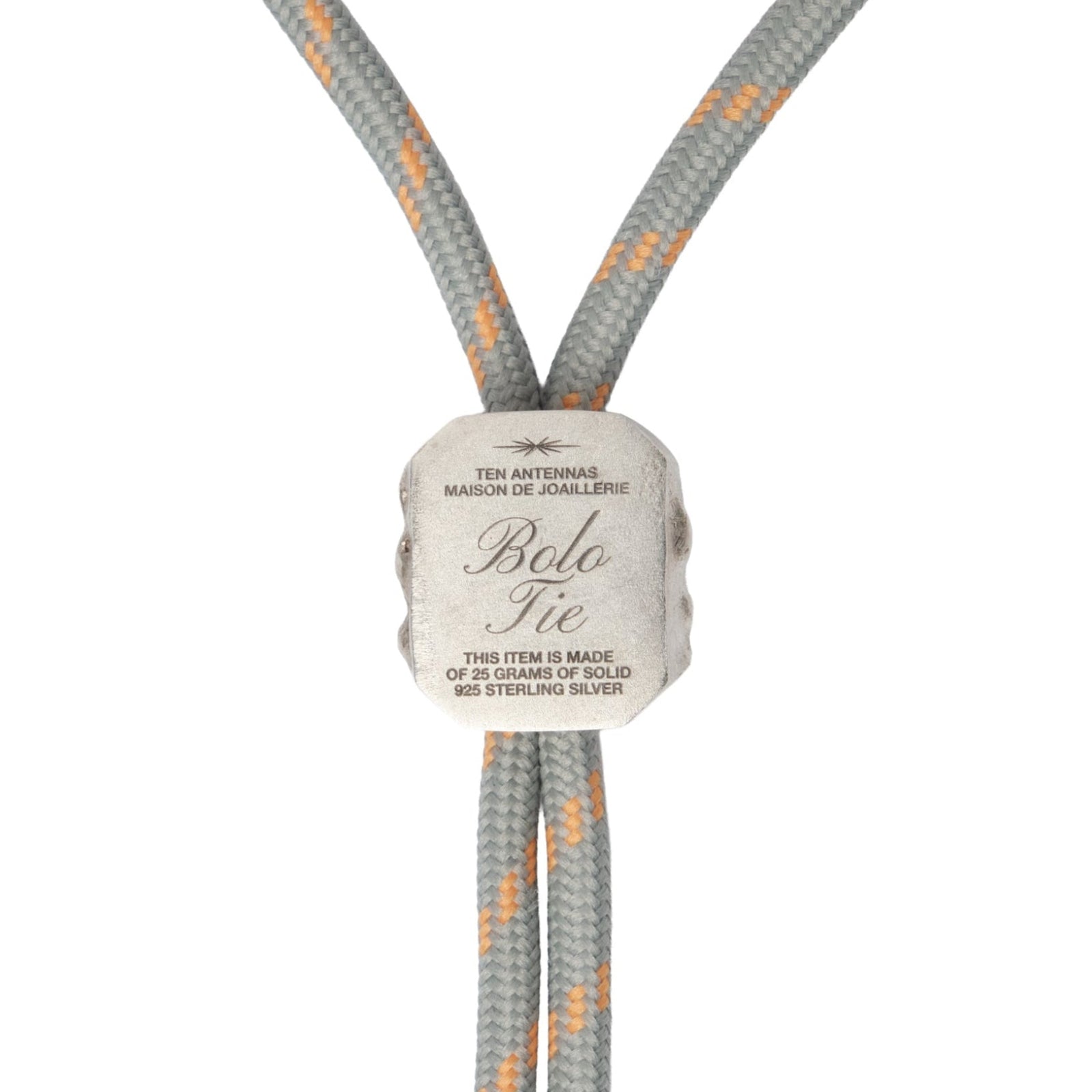 Chevalier Bolo Tie #1 — Silver, engraved signet bolo tie