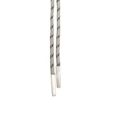 Fleur Brut Bolo Tie — Silver, floral bolo tie on a double cord