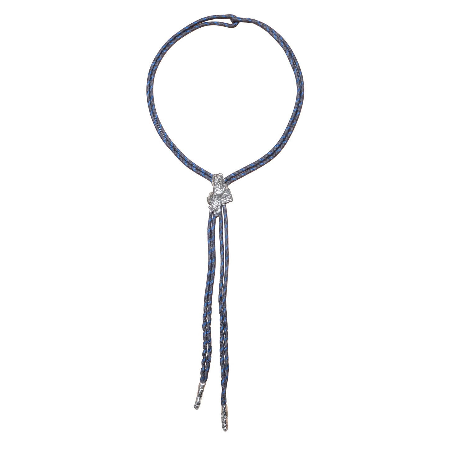 BOLO1 // Sterling Silver Slide With Double Cotton Cord