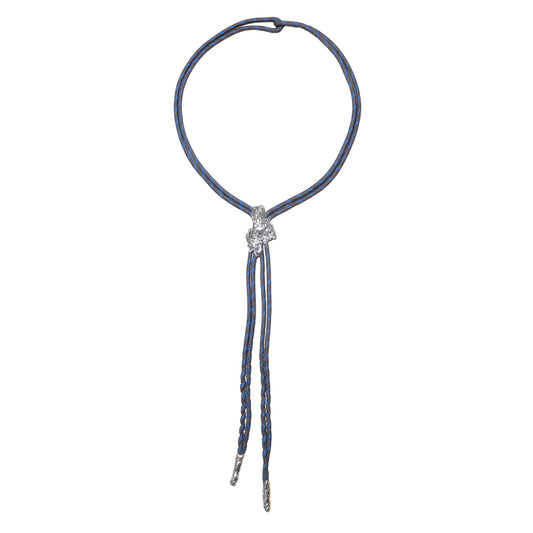 BOLO1 // Sterling Silver Slide With Double Cotton Cord