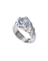Tentacule Ring — Silver, Sky Blue zirconia
