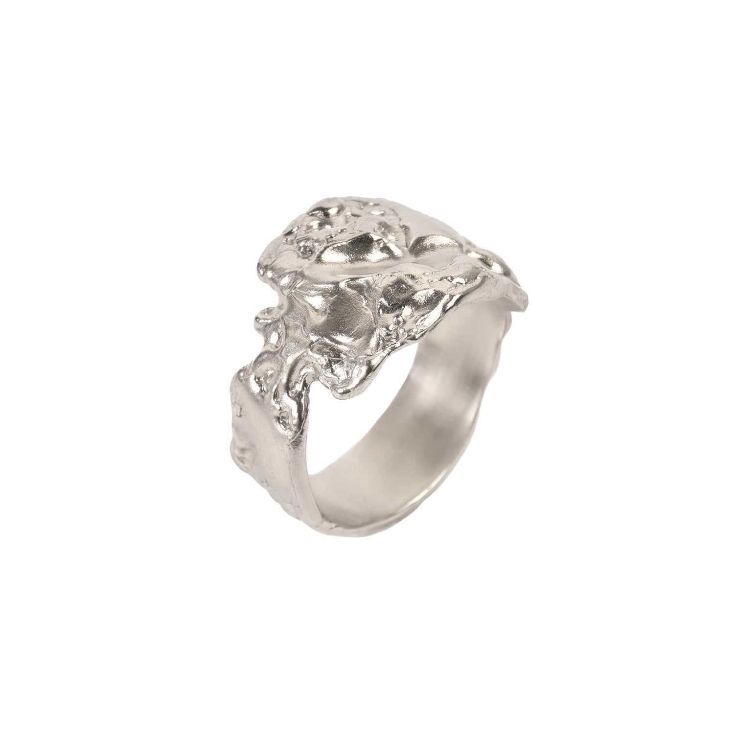 Solid Molten Ring — Sterling silver