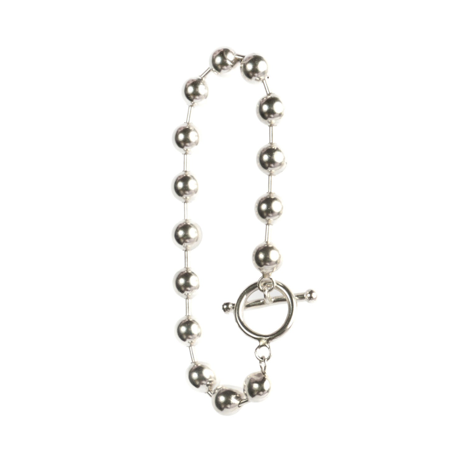 Boules Métalliques Bracelet — sterling silver ball chain bracelet, unisex