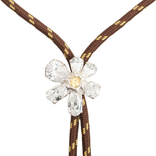 Crystal Fleur Bolo Tie