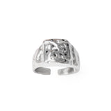 À Points Toe Ring — Silver, engraved sterling silver toe ring