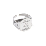 Chevalier Toe Ring — Silver, engraved sterling silver toe ring