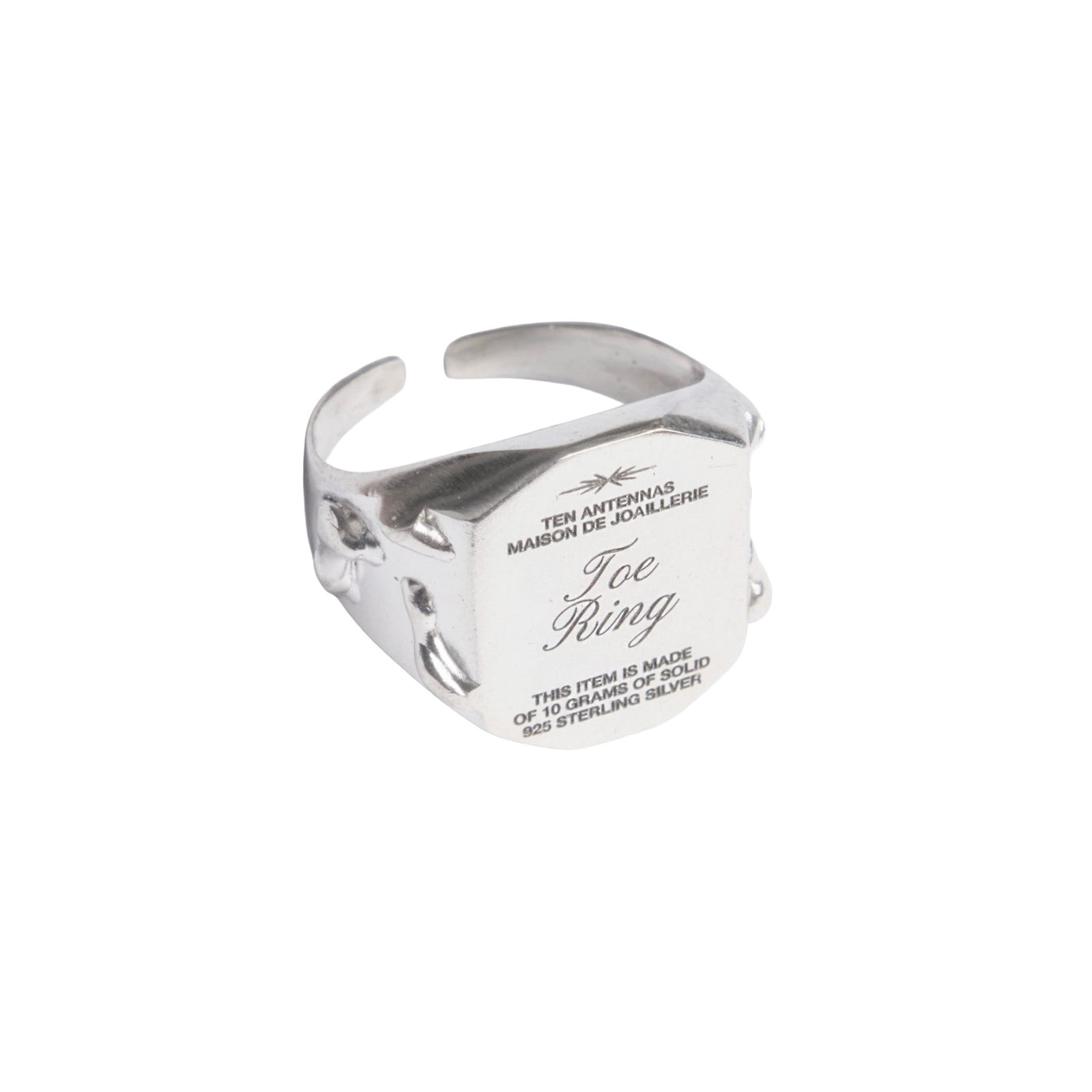 Chevalier Toe Ring — Silver, engraved sterling silver toe ring