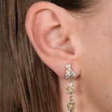 Fleurlette Mono Earring — Silver, small flower mono earring with zirconia