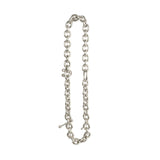 Pierced Loop Chain Necklace — heavy sterling silver chain with piercing element, unisex