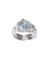 Tentacule Ring — Silver, Sky Blue zirconia