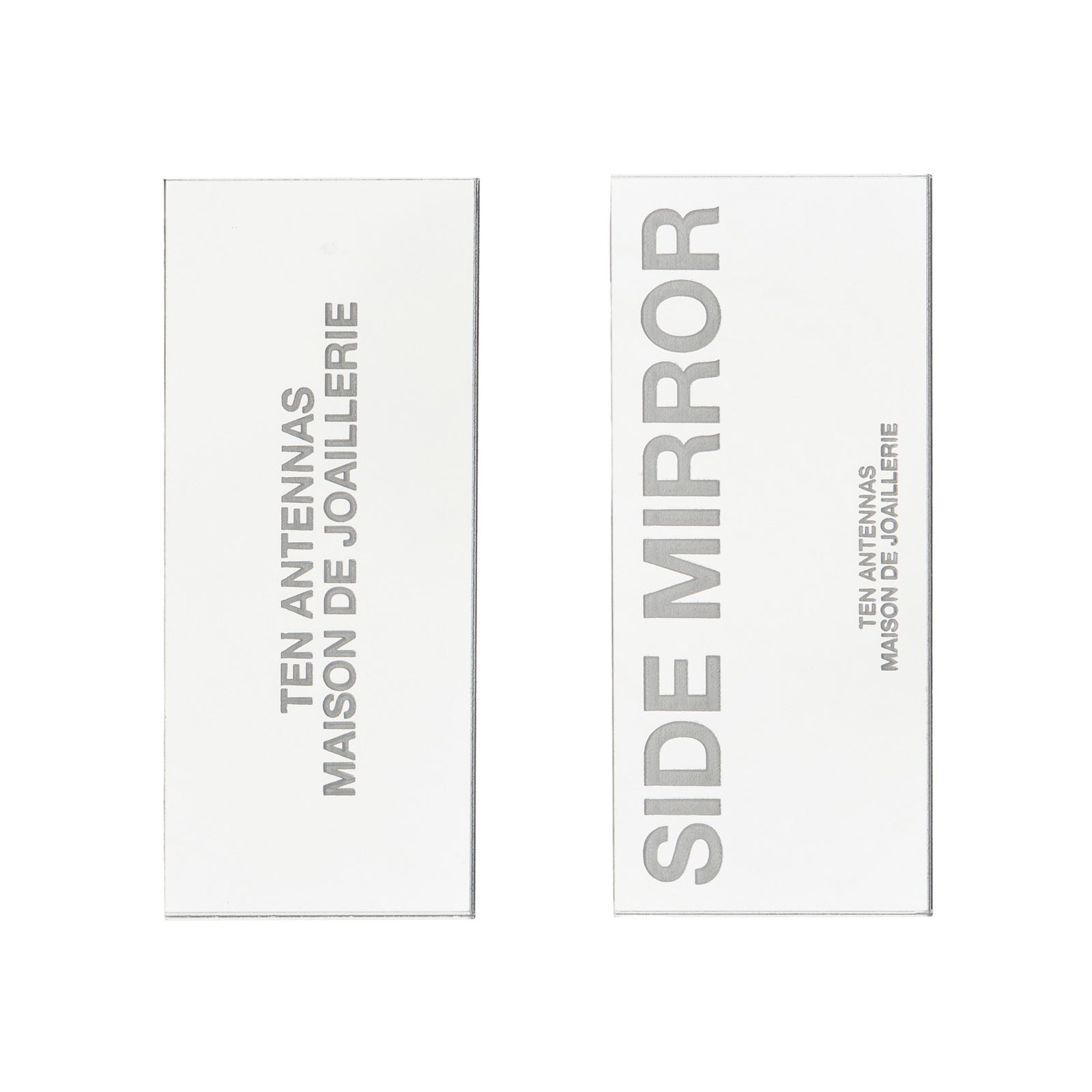 Le Miroir Earring — oversized mirror earring in sterling silver, Jardin Brut SS26