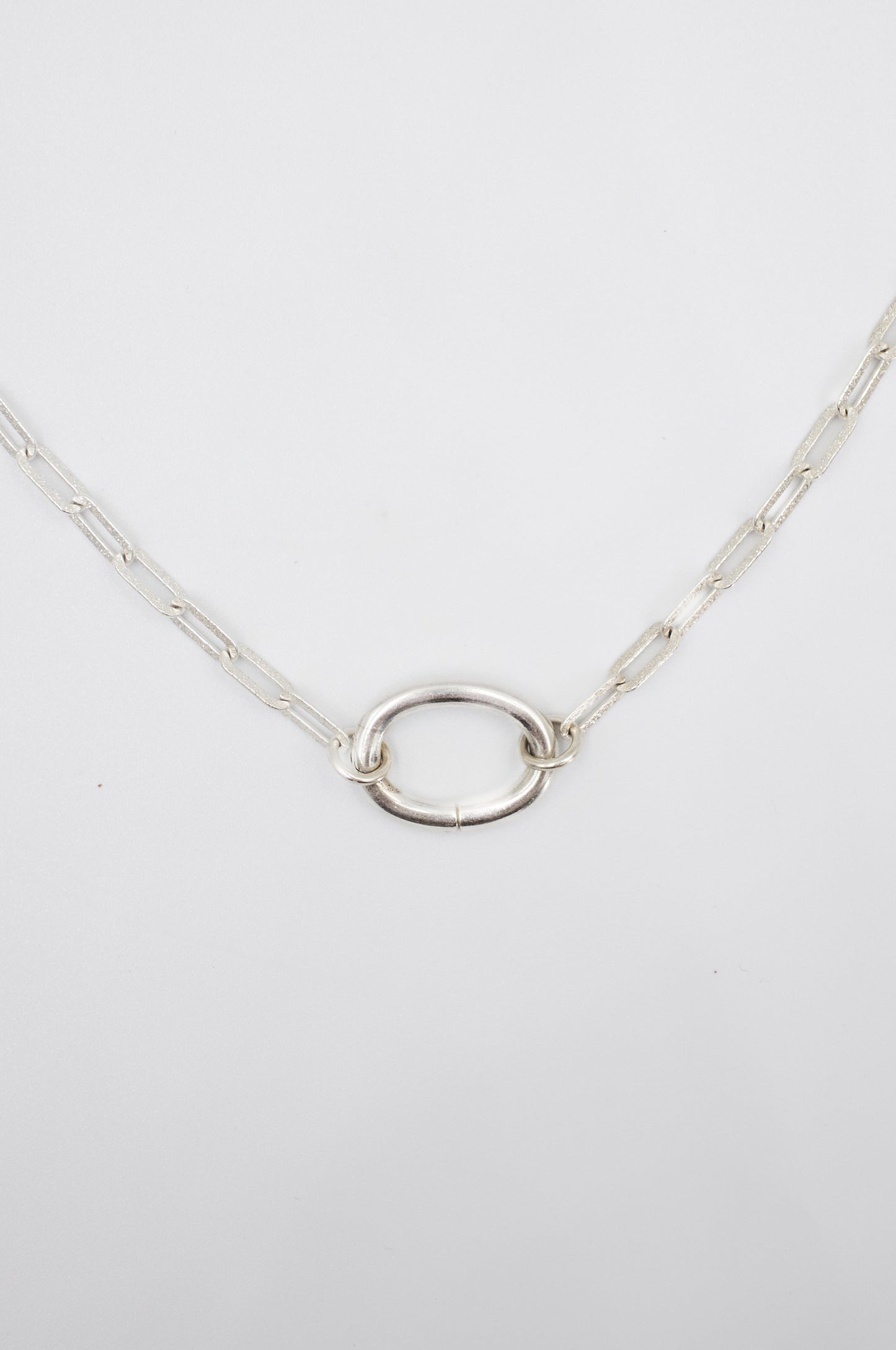 NSST05 // Silver chain necklace w/ a carabiner ring